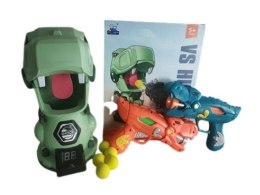 Głodny dinozaur strzelanie do celu gra zręcznościowa zestaw 2 pistolety na kulki 20 kul