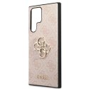 Guess 4G Big Metal Logo - Etui Samsung Galaxy S22 Ultra (różowy)