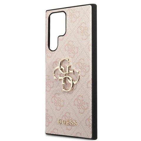 Guess 4G Big Metal Logo - Etui Samsung Galaxy S22 Ultra (różowy)