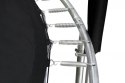 Trampolina Ogrodowa 374cm/12ft czarna Maxy Comfort PLUS Z Wewnętrzną siatką
