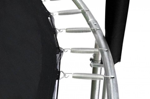 Trampolina Ogrodowa 374cm/12ft czarna Maxy Comfort PLUS Z Wewnętrzną siatką