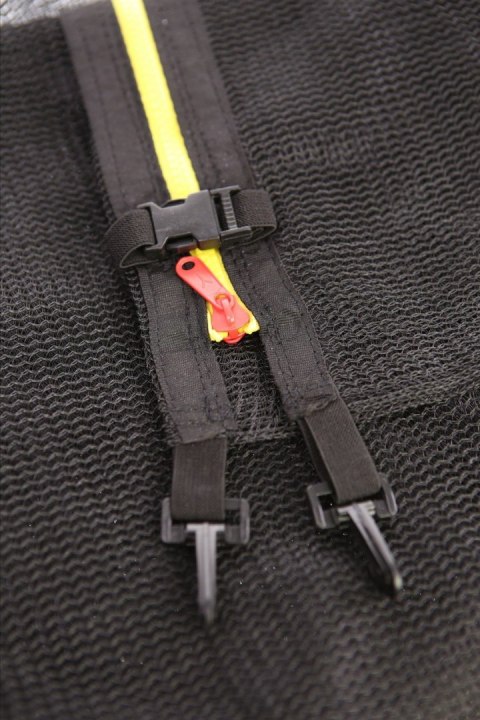 Trampolina Ogrodowa 374cm/12ft czarna Maxy Comfort PLUS Z Wewnętrzną siatką