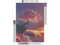 Haft Diamentowy, Obraz, Mozaika Diamentowa Diamond Painting, DRZEWO W CHMURACH 30x40cm