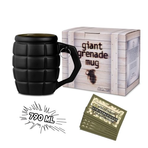 Gigantyczny Kubek Granat Czarny jak kufel do piwa