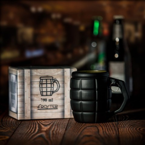 Gigantyczny Kubek Granat Czarny jak kufel do piwa