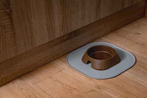 Mata 32x32cm pod miski CZARNA FIBOO