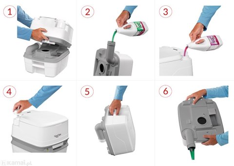 Toaleta turystyczna THETFORD PORTA POTTI 365 przenośna z pompką tłokową