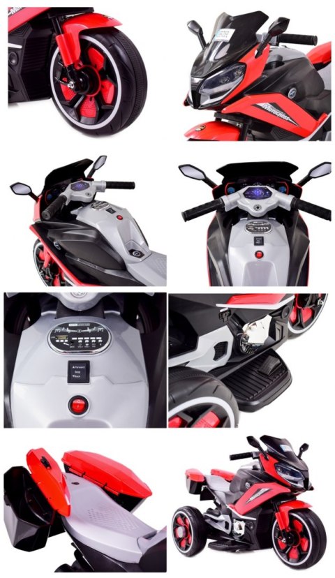 NAJNOWSZY WIELKI MOTOR MOTORCROSS - ŚWIECĄCE KOŁA ,PANEL, DŹWIĘKI /FB-618