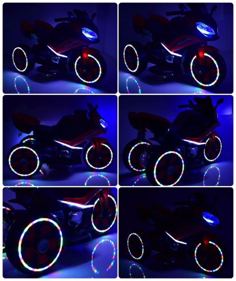 NAJNOWSZY WIELKI MOTOR MOTORCROSS - ŚWIECĄCE KOŁA ,PANEL, DŹWIĘKI /FB-618