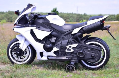 NAJNOWSZY WIELKI MOTOR ŚCIGACZ- ŚWIECĄCE KOŁA ,PANEL, DŹWIĘKI, GAZ W RĄCZCE /QD1900