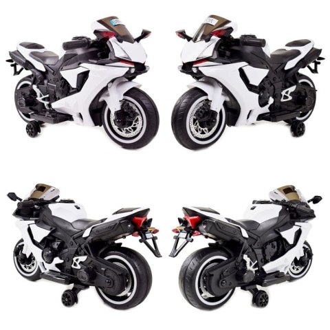 NAJNOWSZY WIELKI MOTOR ŚCIGACZ- ŚWIECĄCE KOŁA ,PANEL, DŹWIĘKI, GAZ W RĄCZCE /QD1900