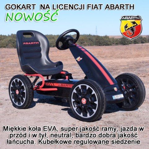 WIELKI LICENCJONOWANY GOKART FIAT ABARTH KOŁA EVA JAKOŚĆ /PB9388A