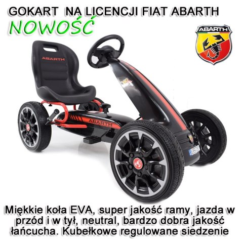 WIELKI LICENCJONOWANY GOKART FIAT ABARTH KOŁA EVA JAKOŚĆ /PB9388A