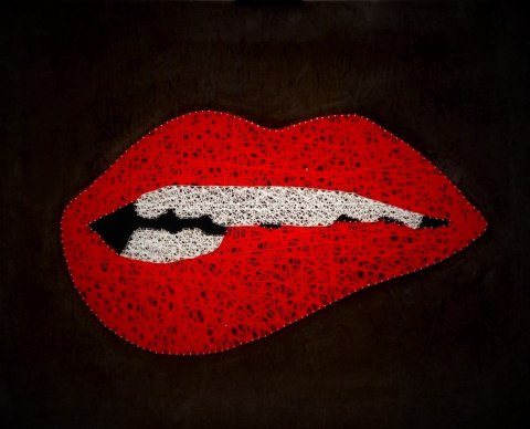 Obraz "Ponętne Usta" czerwone