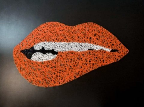 Obraz "Usta" pomarańczowe