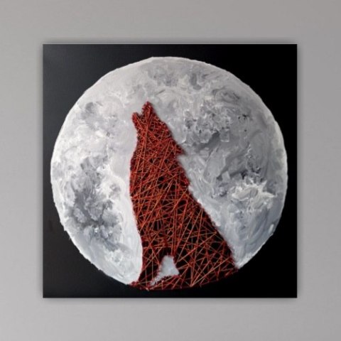 Obraz "Wilk" wyjący do księżyca