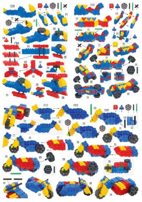 Morphun 7 Pojazdów 80 el. - Klocki konstrukcyjne