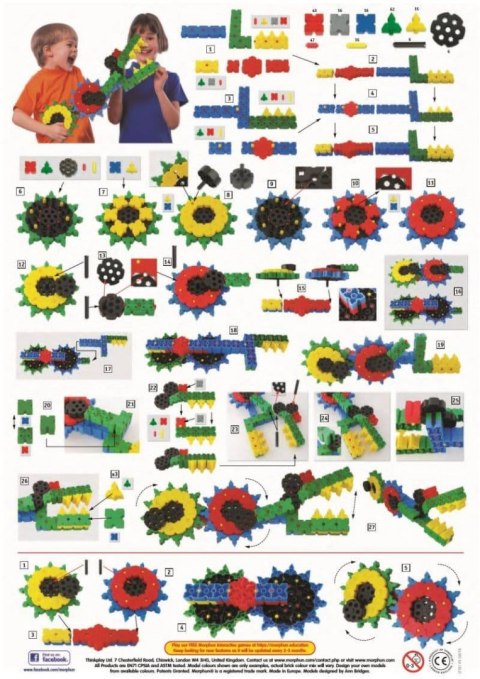 Morphun Krokodyle i koła zębate 251 el. - Klocki konstrukcyjne
