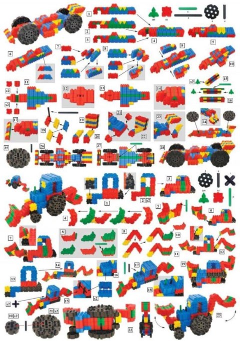 Morphun Pojazdy 280 el. - Klocki konstrukcyjne