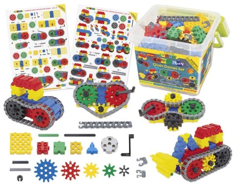 Gearphun Koła zębate i łańcuchy 200 el. - Klocki konstrukcyjne