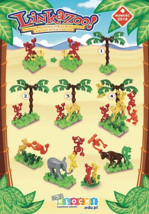 Zwierzątka LinkaZoo 216 el. - klocki edukacyjne