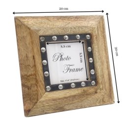 Drewniana ramka na zdjęcia 30071 - format 10x10cm