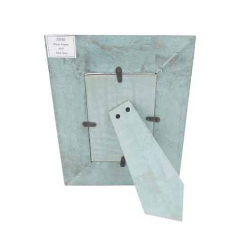 Drewniana ramka na zdjęcia "złoto i mięta" 30898 - format 15x10cm