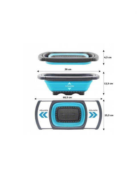 Składany Druszlak Cedzak Sitko - Koszyk z uchwytem