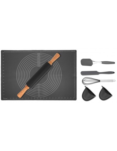 Stolnica silikonowa i wałek z akcesoriami 7 elementów