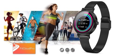 Zegarek Damski RUBICON SMARTWATCH RNBE64-3 ROSE BLACK