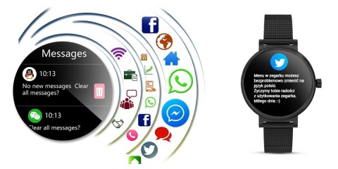 Zegarek Damski RUBICON SMARTWATCH RNBE64-3 ROSE BLACK