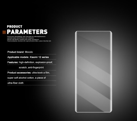 Mocolo 3D UV Glass - Szkło ochronne UV na cały ekran Xiaomi 12 Pro