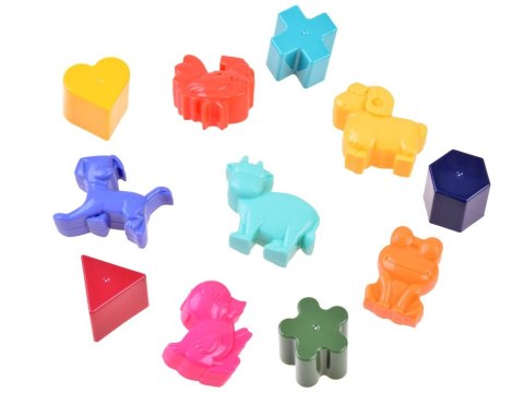 Interaktywny Domek kostka edukacyjna sorter klocki zwierzątka ZA3518