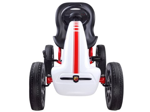 Licencjonowany GOKART ABARTH na pedały dla dzieci 30kg Miękkie koła PA0167