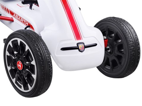 Licencjonowany GOKART ABARTH na pedały dla dzieci 30kg Miękkie koła PA0167