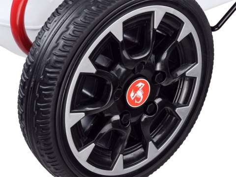 Licencjonowany GOKART ABARTH na pedały dla dzieci 30kg Miękkie koła PA0167
