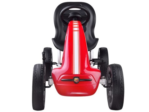 Licencjonowany GOKART ABARTH na pedały dla dzieci 30kg Miękkie koła PA0167