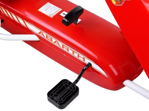 Licencjonowany GOKART ABARTH na pedały dla dzieci 30kg Miękkie koła PA0167