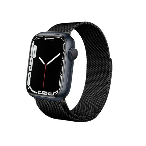 Crong Milano Steel - Pasek ze stali nierdzewnej do Apple Watch 38/40 mm (czarny)