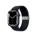 Crong Wave Band - Pleciony pasek do Apple Watch 42/44/45 mm (grafitowy)
