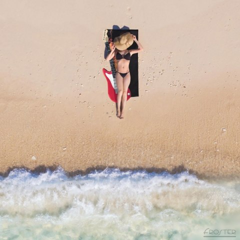 Ręcznik Gitara PLAŻOWY kąpielowy na plażę basen