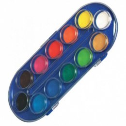 Farby akwarele w plastikowym etui - 12 kolorów locomotif