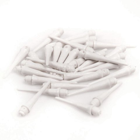 Końcówki do rzutek plastikowe Spare 50szt białe