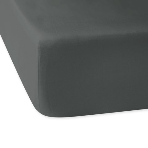 Prześcieradło satyna bawełniana z gumką j.szary 037/160x200