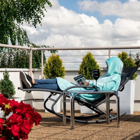 Bluzair Bluza Koc z Kapturem XXL Ciepła Szary 4w1