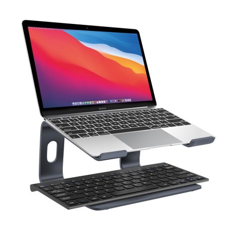 Crong AluBench - Ergonomiczna podstawka pod laptopa z aluminium (grafitowy)