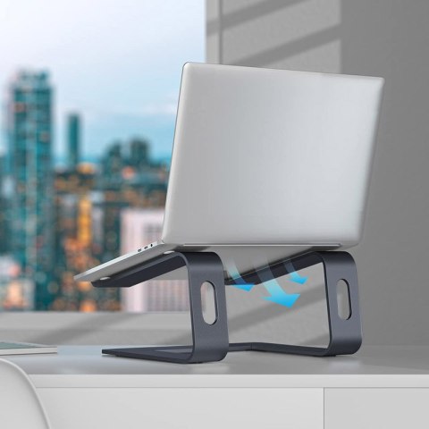 Crong AluBench - Ergonomiczna podstawka pod laptopa z aluminium (grafitowy)