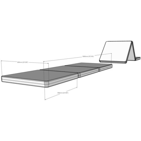 Materac gimnastyczny składany 180cm BenchK