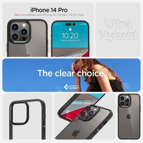 Spigen Ultra Hybrid - Etui do Apple iPhone 14 Pro (Czarny)