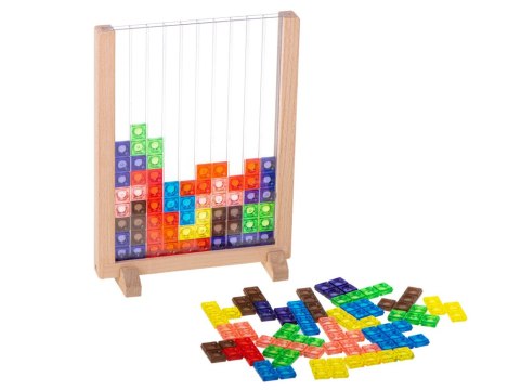 Gra logiczna układanka z klocków stojąca